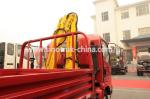 4*2 116hp Light Duty Commercial Trucks Mounted 3 Tons Lifting Capacity Crane