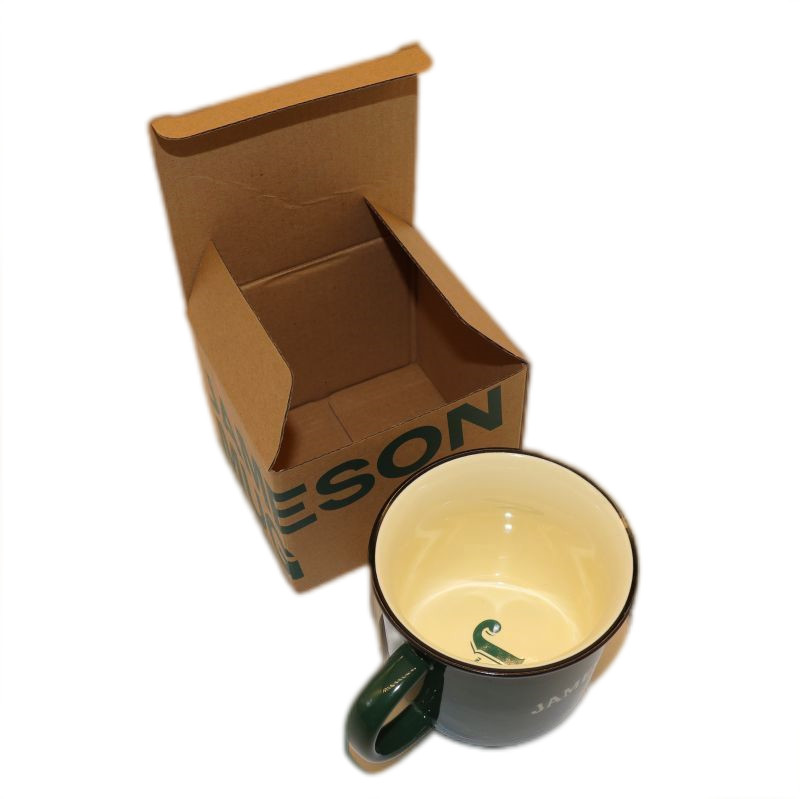 Eco-friendly , Recycable Kraft F Flute Corrugated Packaging Box , Mug Cup Box For Retail Sales
