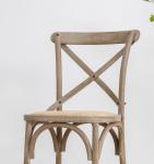 Folded Nordic Modern Rattan Cross Back Solid Wood Wedding Wooden Chair for