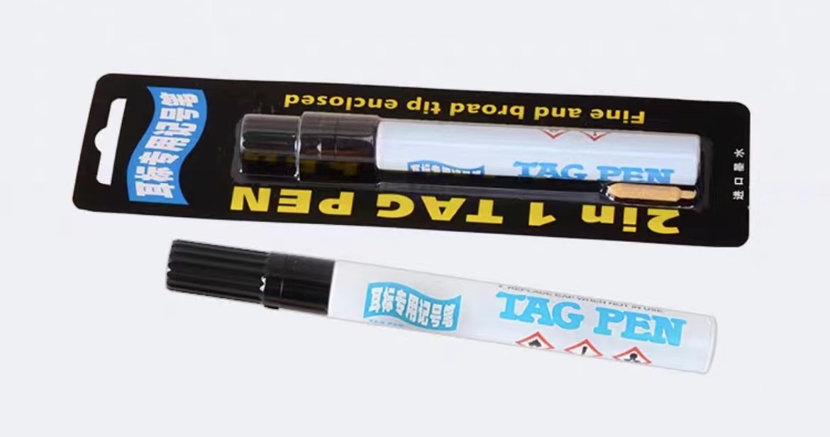 225*55mm Black Cattle Tag Marker Pen For TPU Ear Tag Permanent