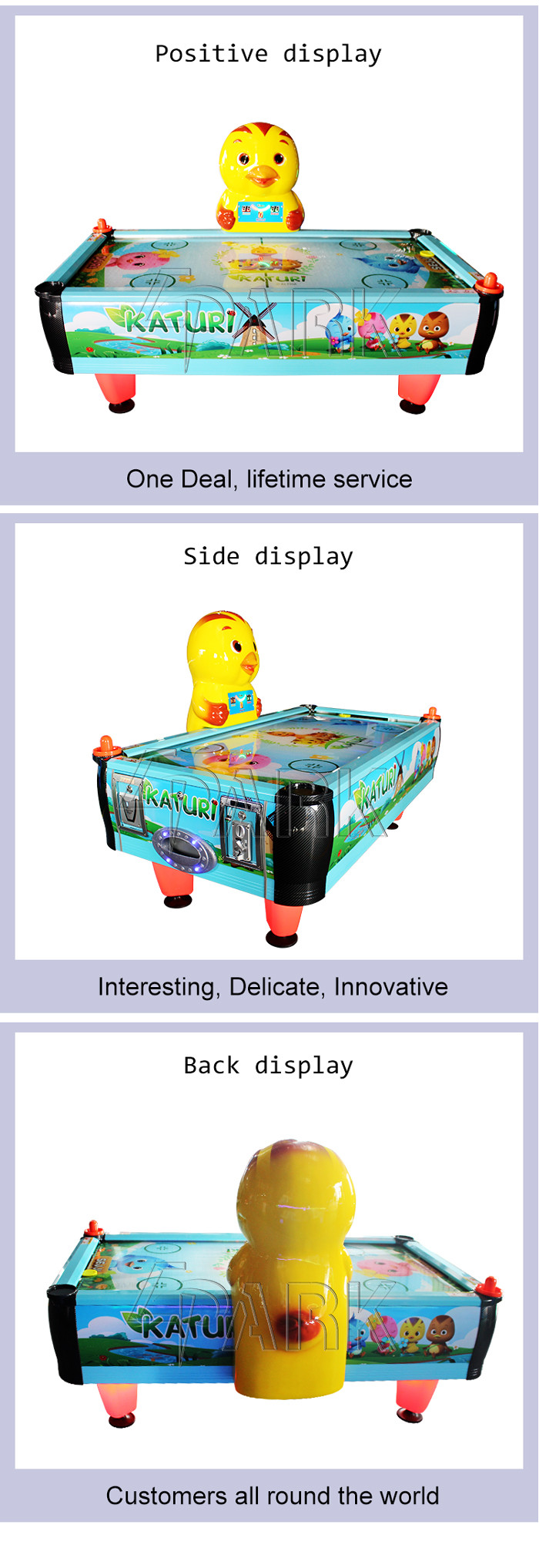 FRP Glass Fiber Reinforced Plastics Chicken Air Hockey Table Coin Operated Sports Machine