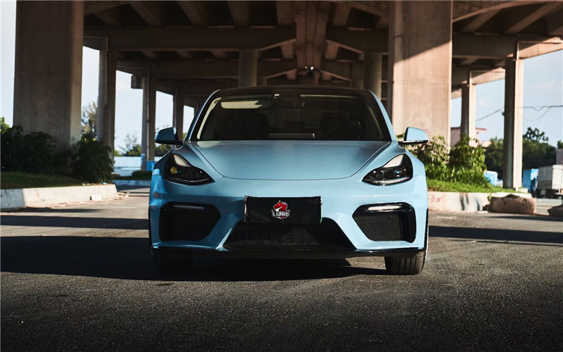 Auto Parts for Tesla Model 3 Body Kit PP Plastic Material MODEL 3 Upgraded GT4-style Front Bumper Body Kit