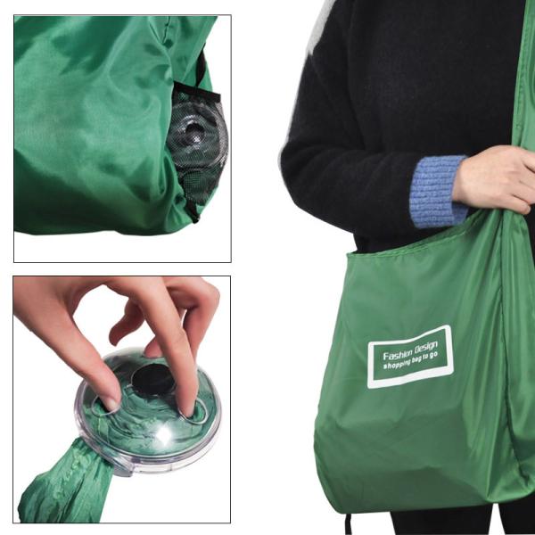 Mini Reusable Polyester Foldable Folding Shopping Bag To Roll Up In Small Case Portable Tote Shopping Bag