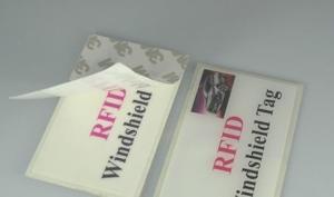China UHF RFID Sticker Tags High Performace Windshield RFID Sticker ISO18000-6C factory
