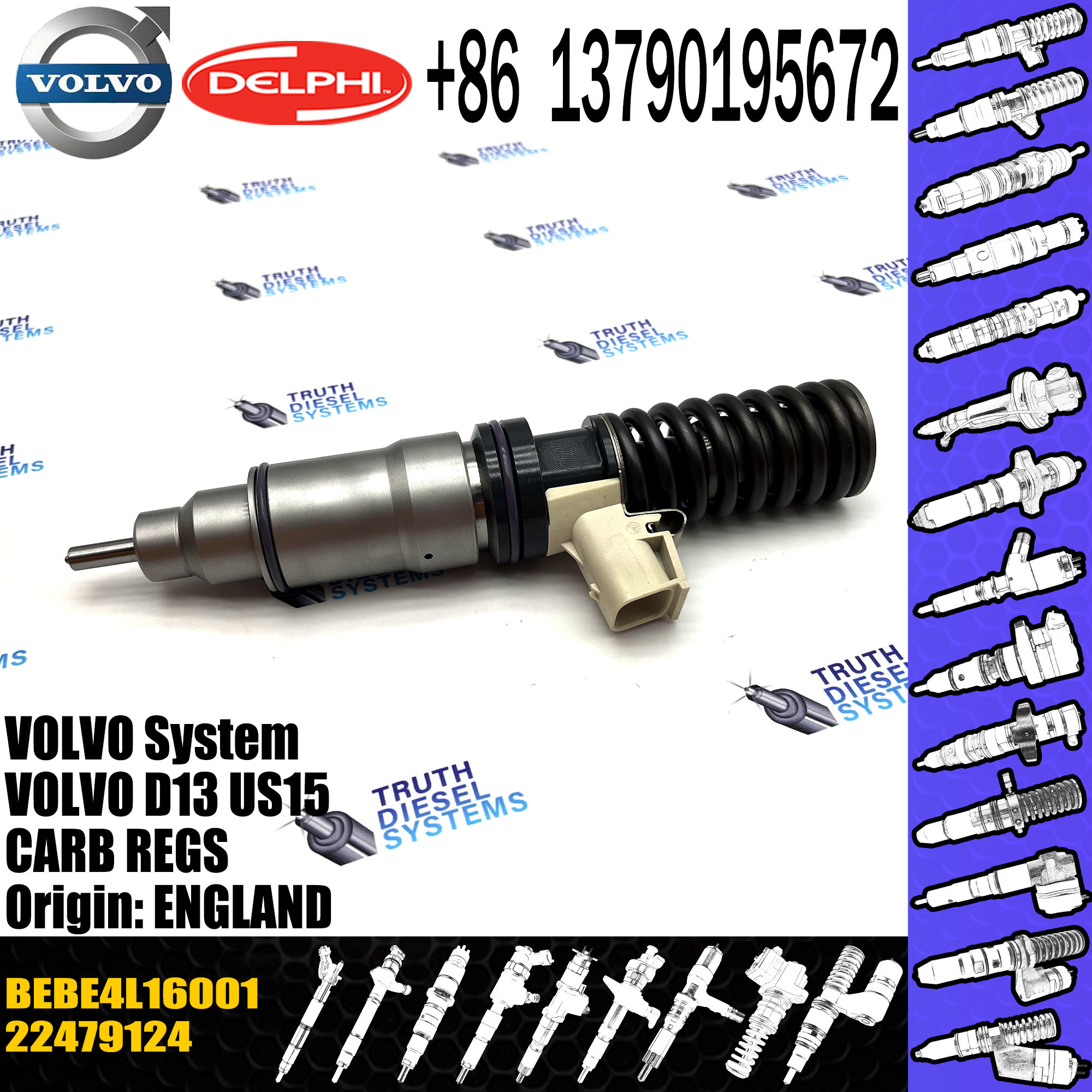 Electronic Unit Injector BEBE4L16001 For VOL Truck 85020428 85020429
