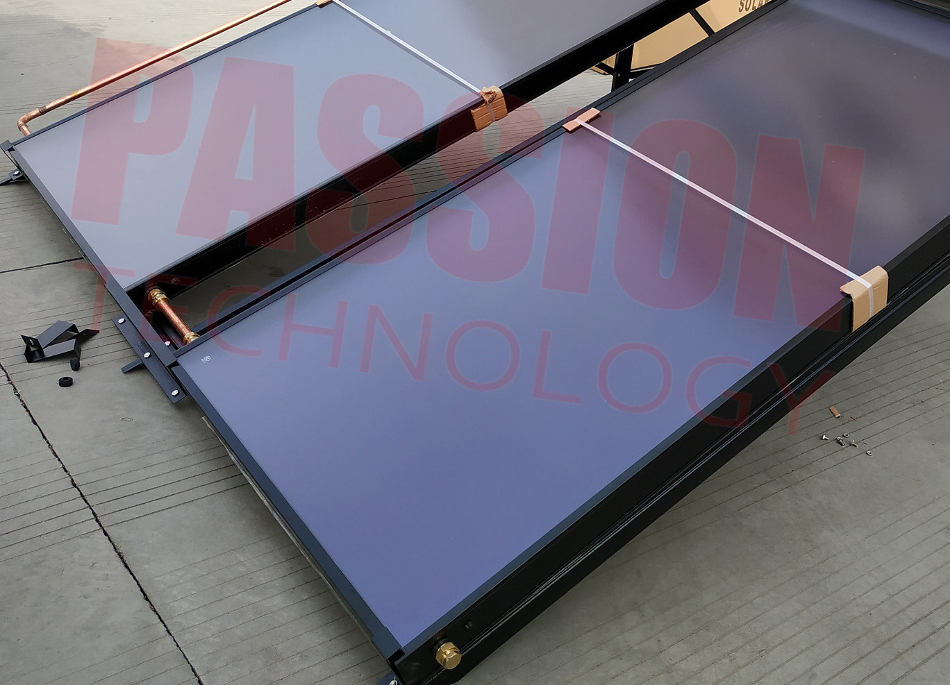 Blue Absorber Flat Panel Solar Collector