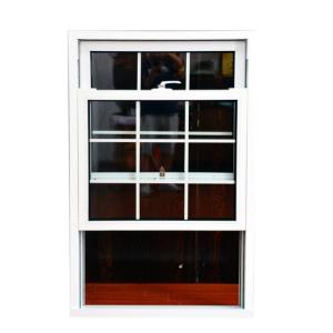 China 1.5mm PVC Hung Windows Crescent Lock Office Pvc Double Hung Windows factory