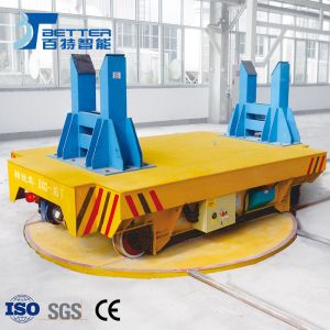 China China Manufacture Electric 360 Degree Rotating Platform Turntable Rail Transfer Cart factory