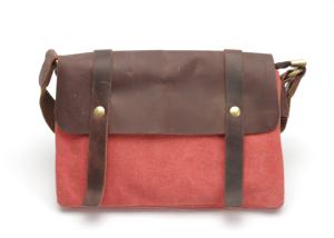 China Vintage Style Leather and Canvas Bags Satchels Mens Canvas Bags factory