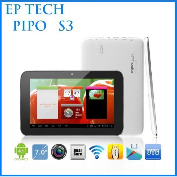 China PIPO S3 7" 1024X600 IPS Screen Android 4.1.1 OS RK3066 Dual Core 1GB 8GB WIFI Tablet factory