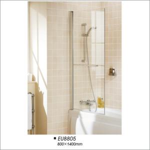 China Frameless Pivot Door Tub Screen , Glass Shower Bathtub Screen 800*1400 factory