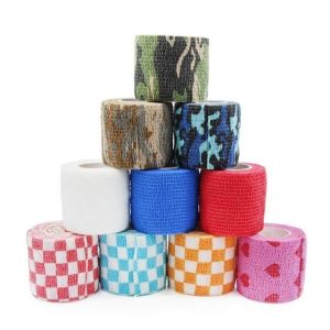 China Blue Background Pattern Medical Gauze Bandage Pure Cotton High Breathable on sale
