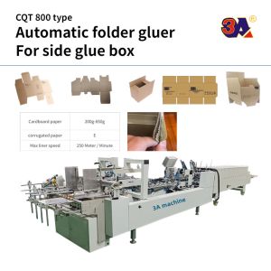 Side Glue Folder Gluer Machine for Straight Line Box Bottom Lock 10.0m*1.2m*1.3m