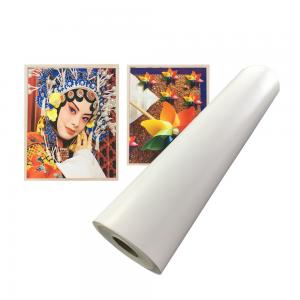 China Glossy Polyester Canvas Roll For Large Format Inkjet Printing on sale