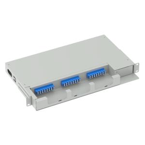 China 24 Cores Fiber Optic Equipment 19 Inch Swing Patch Panel LC UPC Type for FTTX ODN factory