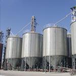 Farming Hopper Bottom Steel Grain Bin / Feed Storage Corrugated Grain Silo