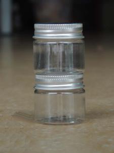 China 120G &amp;120ML PET Round Cosmetic Packaging/Cream Jar /Aluminum Jars With Aluminum Screw Cap factory