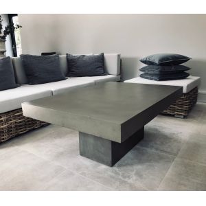 Customized Outdoor Concrete Furniture GRC Patio Garden Bench Table For Poolside