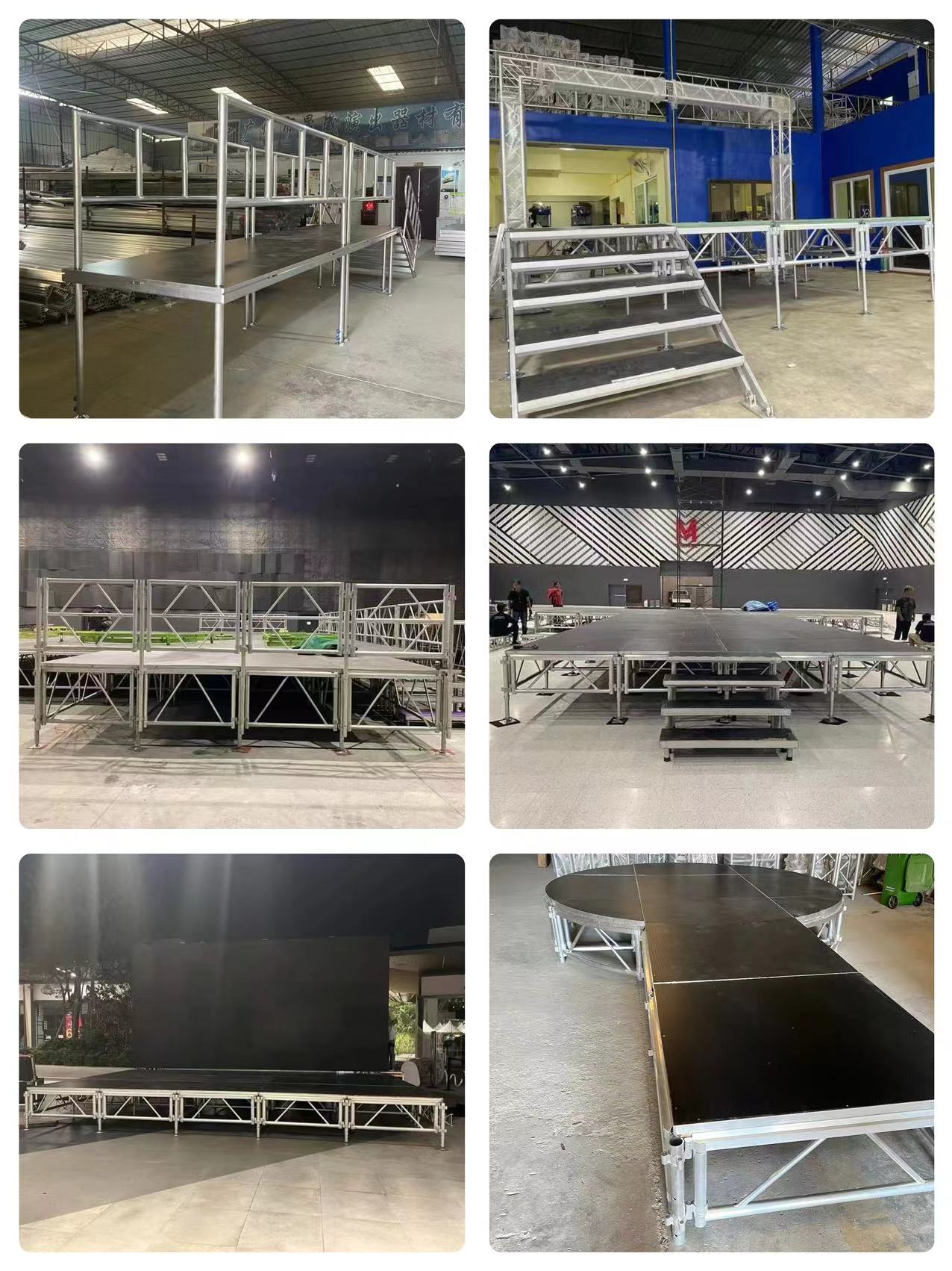 Round Square Aluminum Alloy DJ Lighting Truss Stand Custom For Concerts