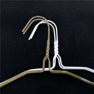 China White 2.1mm Dress Drying Hanger , Notched Painting Personalized Wire Hangers factory