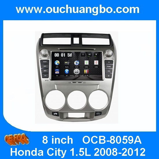 Ouchuangbo Auto Radio Stereo Multime DVD Player for Honda City 1.5L 2008-2012 GPS Navigation iPod USB RDS OCB-8059A