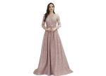 Floor Length Long Sleeve Muslim Lace Prom Dress / Party Dresses For Women