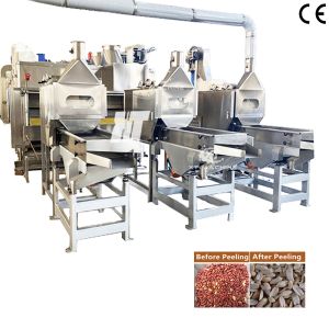 Peanut Slitting and Blanching Machine with SUS304 Construction for Efficient