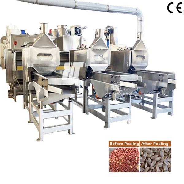 Peanut Slitting and Blanching Machine with SUS304 Construction for Efficient