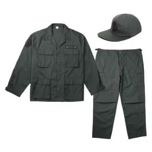 China Customized Logo BDU Combat Suit Solid Deep Green Tactical Uniform factory