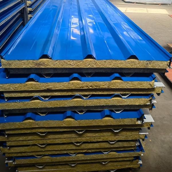 Modern Style Glass Wool Insulation Rockwool Sandwich Panel With Chemical
