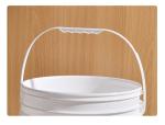 Transparent Round Pail for Children Toys Packing 35L 7 Gallon Recycled Plastic