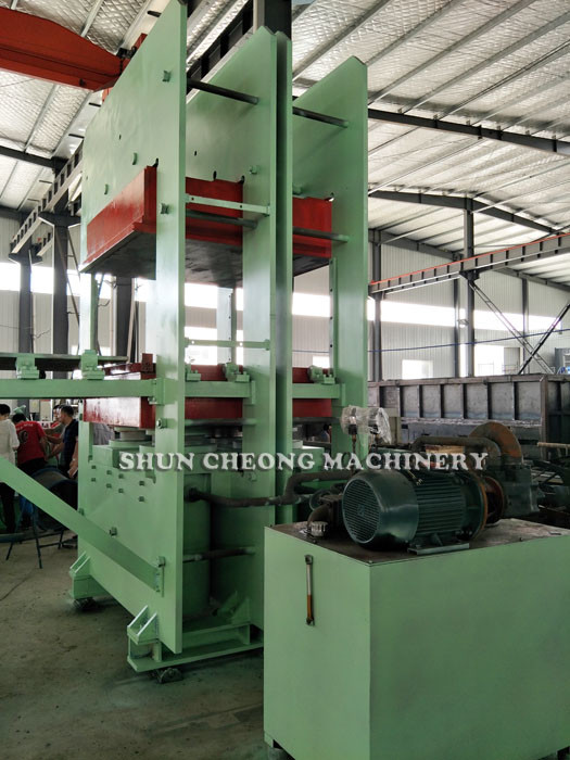 1500x1500 Mechanical Push Pull Rubber Vulcanizing Press Machine 800T