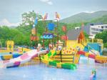 Large Holiday Resort Fiberglass Pirate Ship boat with slide
