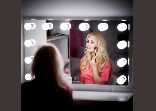 Warm White LED Makeup Vanity Lights Kit 4 Button Dimming USB Cable Length 1.5