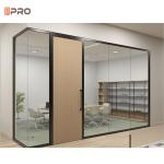 12mm Modern Office Partitions Metal Frame Glass Wall Partition Room Divider