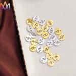8.5mm 26Pcs A-Z Stainless Steel Letter Charms For Jewelry