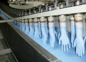 China Fully Automatic Latex Gloves Production Line For Hospital 380V 50HZ factory