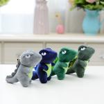 Dark Color Tiny Stuffed Animal Keychains Muscle Dinosaur Shape Skin Friendly