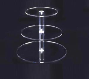 China Clear Round Acrylic Display Fixtures 3 Layers Acrylic Cake Display Stand factory