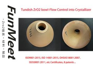 China High Density Zirconia Tundish Nozzle Bowl Shape For Crystallizer Flow Control factory