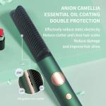 Private Label LCD Electric Hair Brush Negative Ion Ceramic Straightening Comb
