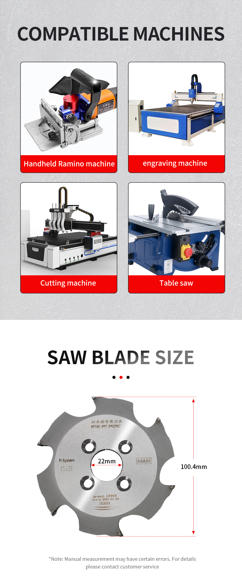 Furniture Milling Cutting Woodworking Router Bit 4in 7in Woodworking Saw Blade
