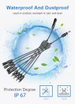 OEM 2.5mm2 Solar Panel Connectors Y Branch Waterproof Practical
