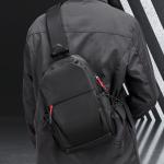 Fashionable Mens Tactical Shoulder Bags Mens Black Sling Bag Multi Compartment