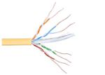 Plenm Rated FTP Cat6A Cable Yellow Color 305 Meter Per Box Copper Conductor