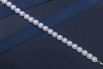 S925 Sterling Silver CZ Tennis Necklace For Engagement Gift