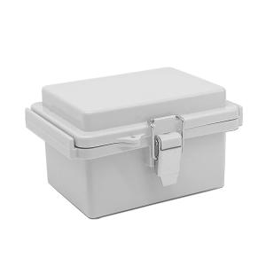 China Watertight Hinged Plastic Enclosures Abrasion Resistant Light Gray Finish factory