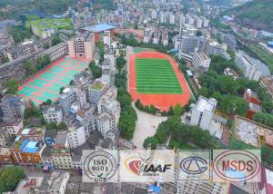 China Economical Jogging Track Flooring , Ventilative Olympic Track Surface Material factory