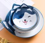 Cute Dog Design Ceramic Oven Bowl With 9 Inch 10 Inch 12 Inch Size