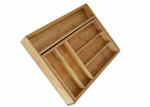 Natural Restaurant Bamboo Storage Organizer Utensil Tray Drawer Carbonized Color